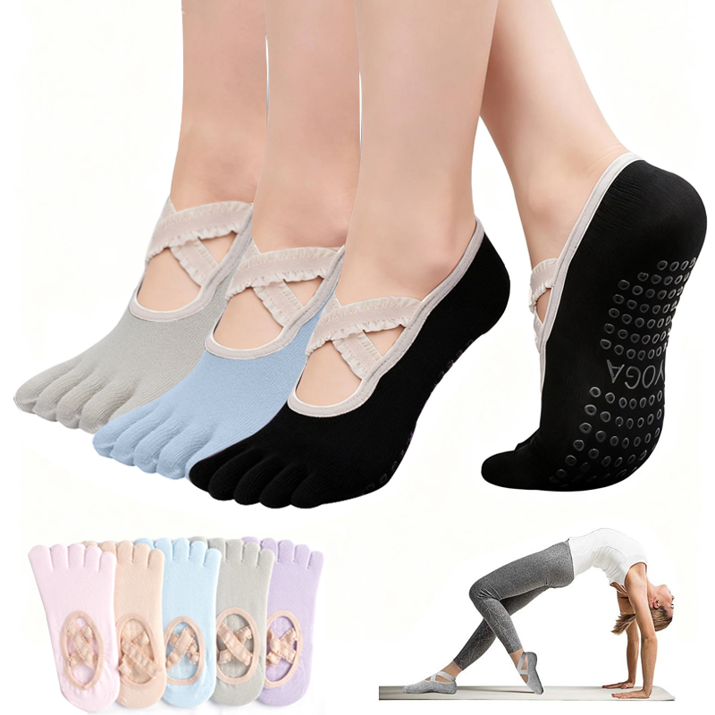 Medias Para Pilates Y Yoga - 숙녀용 논슬립 필라테스 양말 여성용 레이스