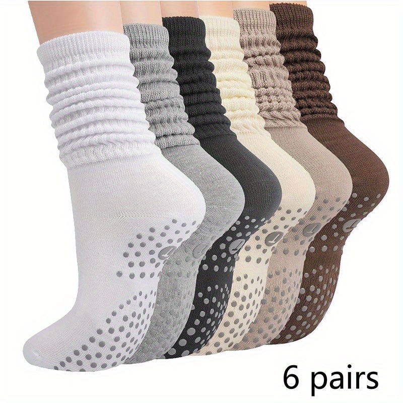 Medias Para Pilates Y Yoga - 1/3 더블 스택 요가 양말, 실내