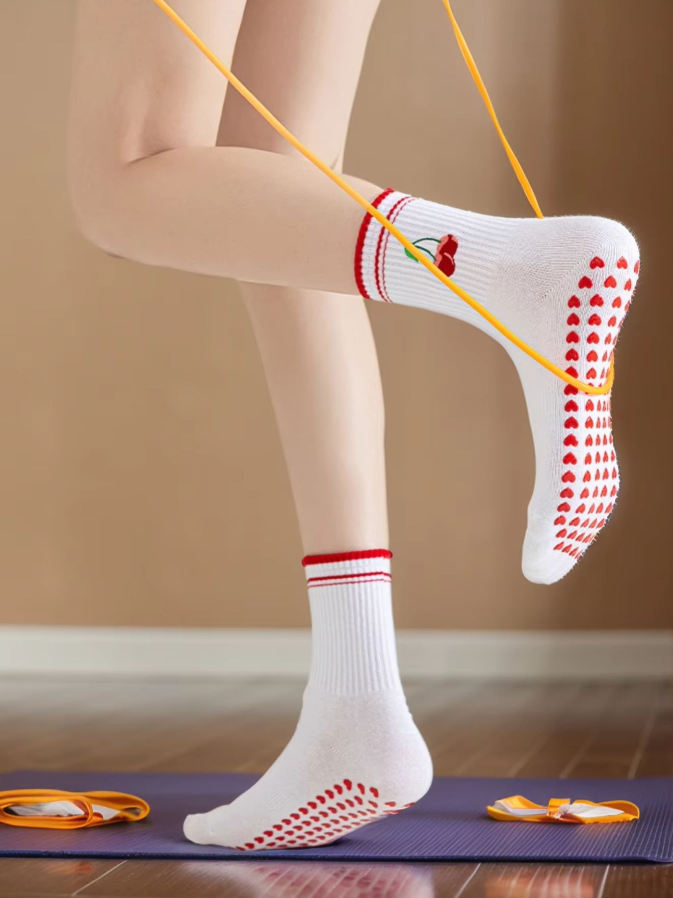 Medias Para Pilates Y Yoga - 1쌍 크로스보더 전문 요가 양말, 면