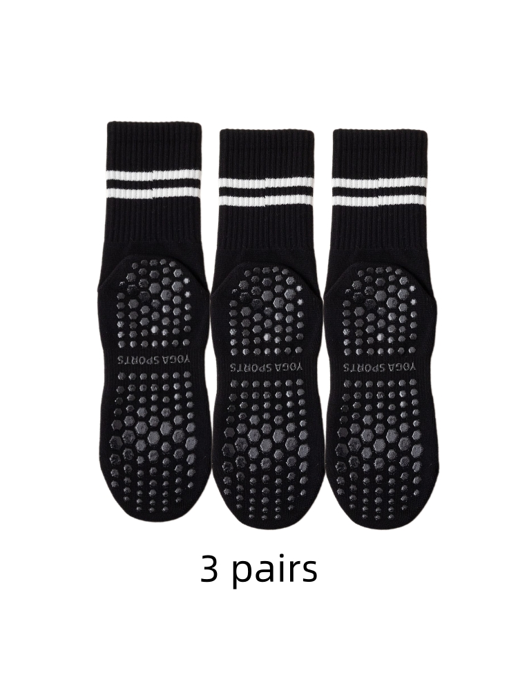 요가 양말 3켤레, 중간 길이 양말, 순면 미끄럼 방지 - Medias Para Pilates Y Yoga 리뷰 및 가격
