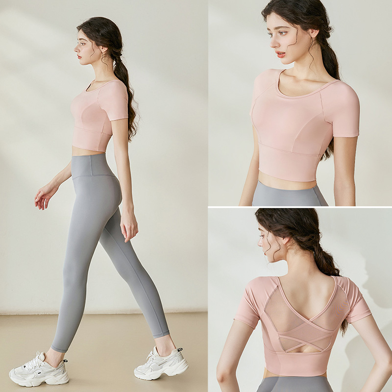 여름 신상 여성 요가 탱크탑, 브라탑 내장, 메쉬 크로 - Pilates Yoga Top 리뷰 및 가격