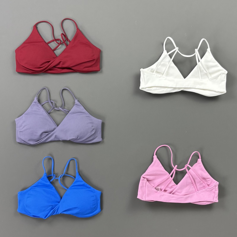 비전 여성 스포츠 브라 V넥 트위스트 프론트 얇은 스트 - Pilates Yoga Top 리뷰 및 가격