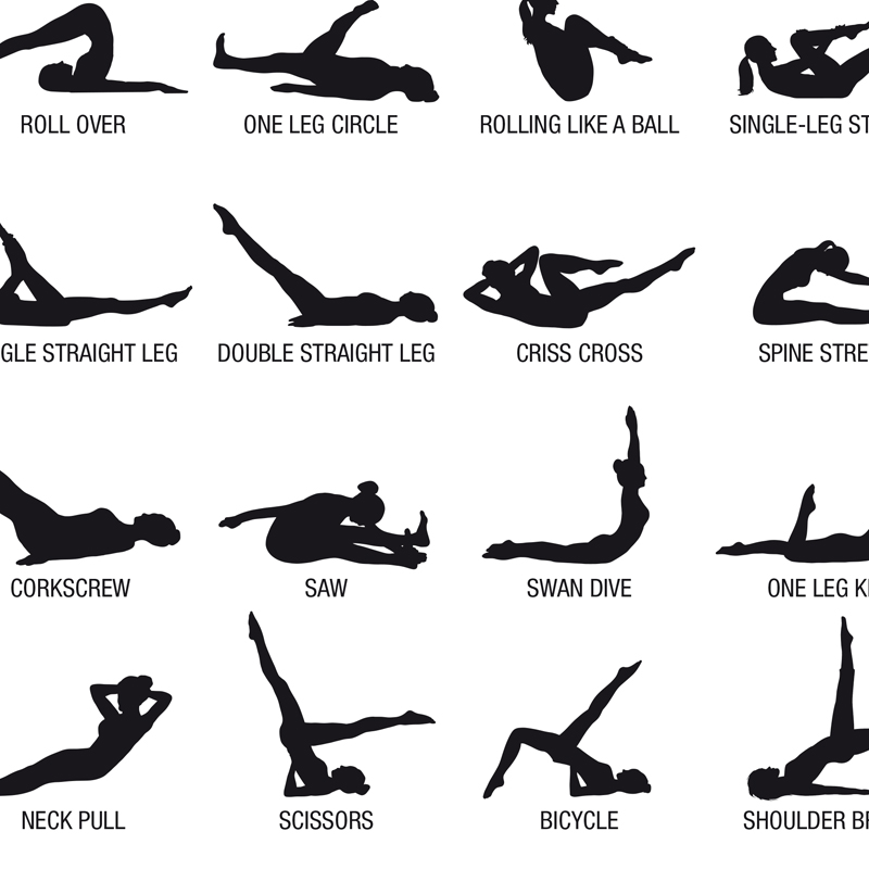 프레임리스 필라테스 운동 차트 포스터 캔버스 프린트,  - Pilates Yoga Workout 리뷰 및 가격