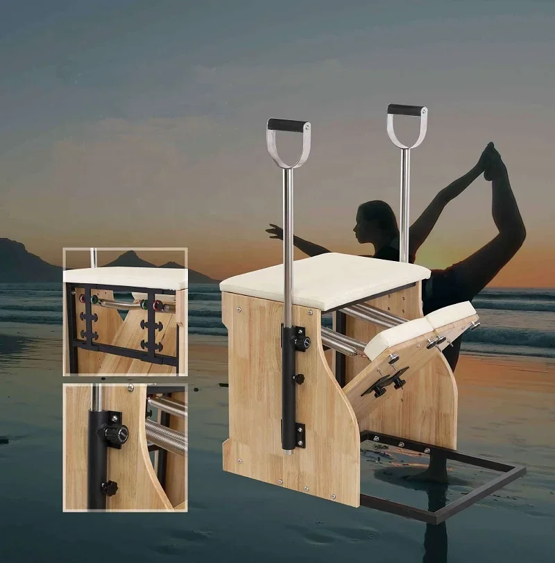스포츠 바디핏 요가 운동용 오크 메이플 우드 화이트 시 - Pilates Yoga Chair 리뷰 및 가격